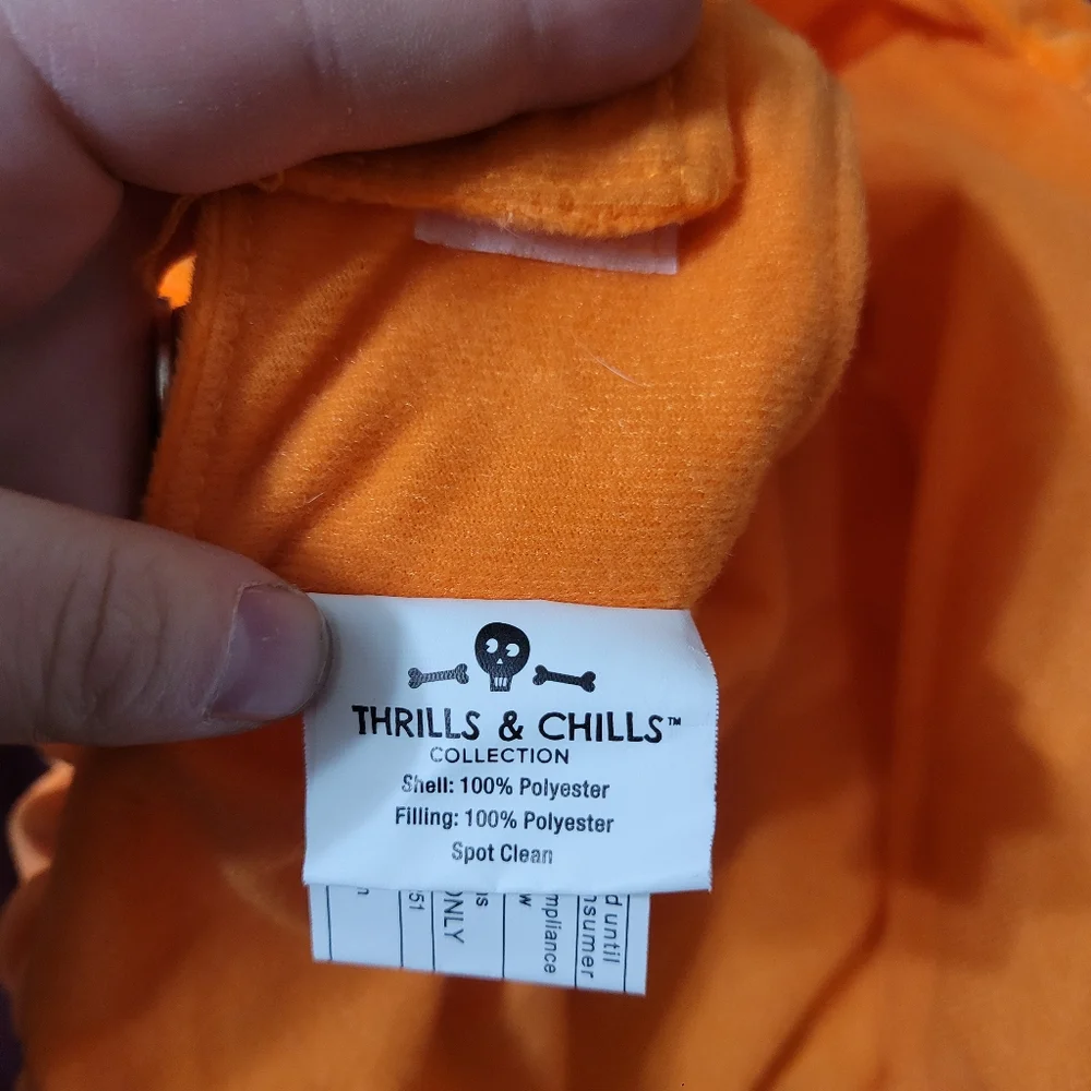 Thrills & Chills Pumpkin Dog Halloween Costume XL Dog October Fall Dress up